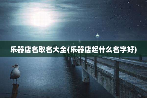 乐器店名取名大全(乐器店起什么名字好)