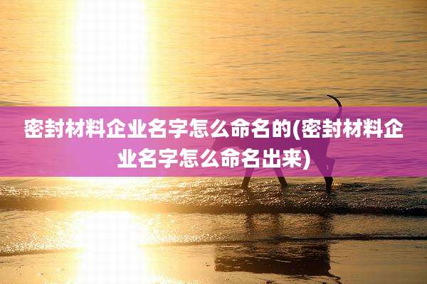 密封材料企业名字怎么命名的(密封材料企业名字怎么命名出来)
