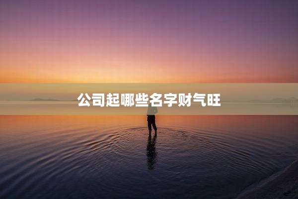 公司起哪些名字财气旺