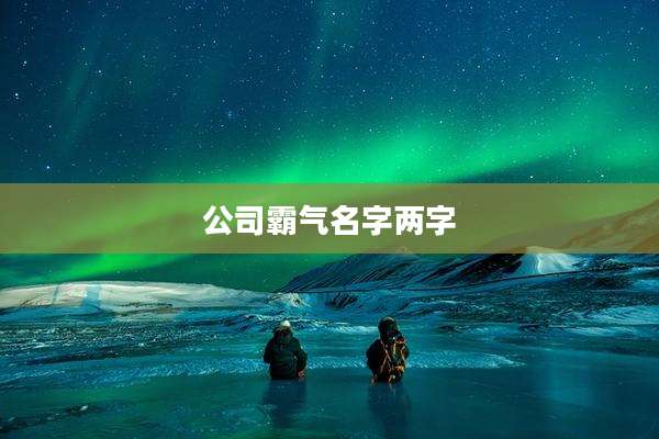 公司霸气名字两字