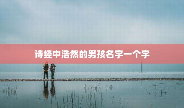 诗经中浩然的男孩名字一个字