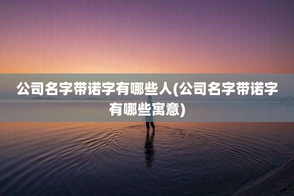 公司名字带诺字有哪些人(公司名字带诺字有哪些寓意)