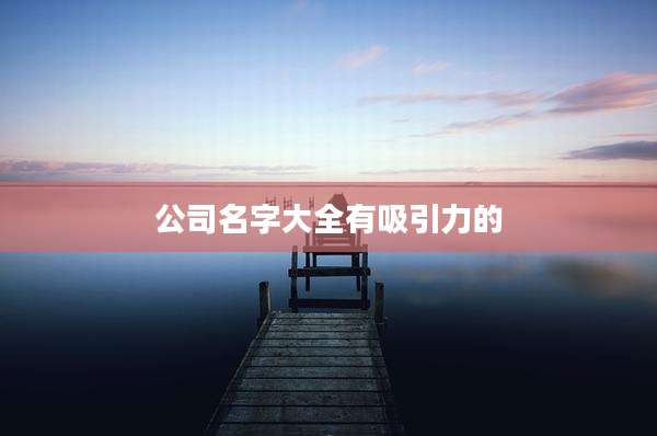 公司名字大全有吸引力的