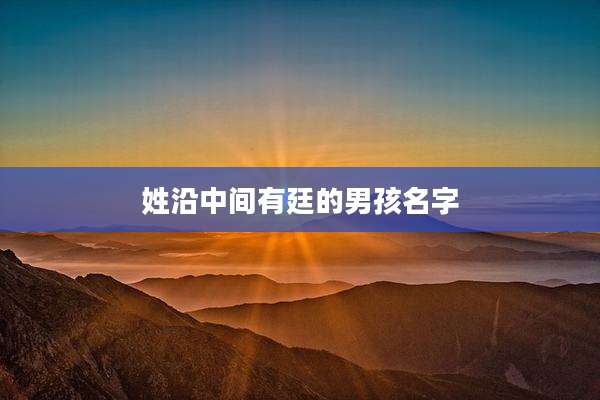 姓沿中间有廷的男孩名字