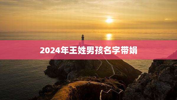 2024年王姓男孩名字带娟