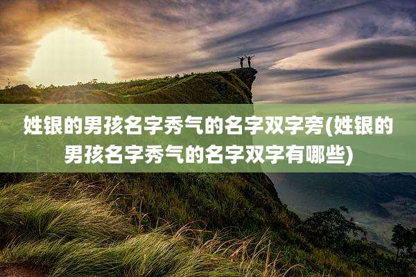 姓银的男孩名字秀气的名字双字旁(姓银的男孩名字秀气的名字双字有哪些)