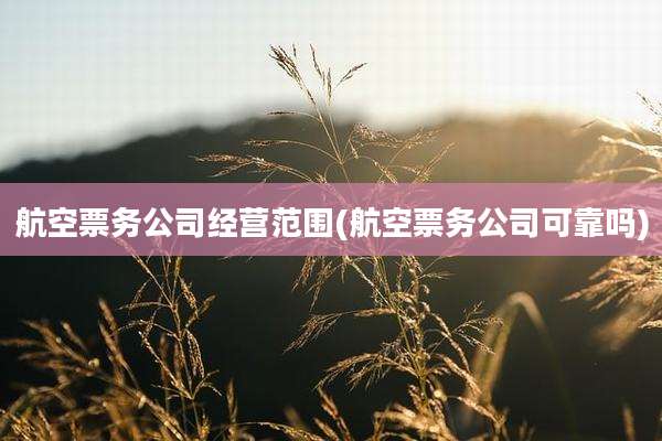 航空票务公司经营范围(航空票务公司可靠吗)