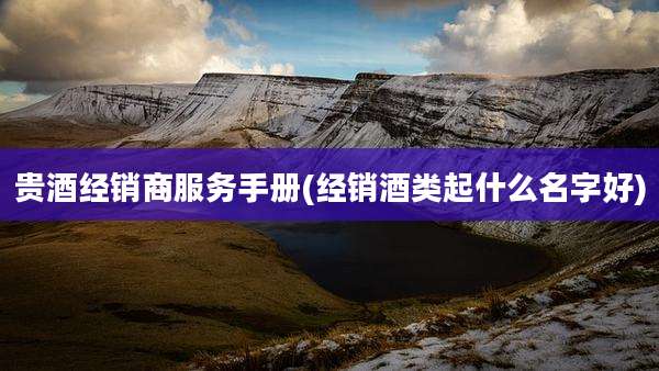 贵酒经销商服务手册(经销酒类起什么名字好)