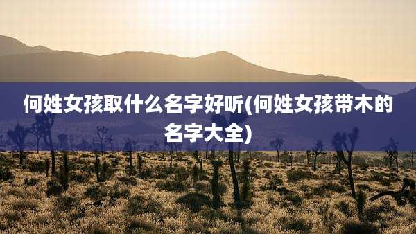 何姓女孩取什么名字好听(何姓女孩带木的名字大全)