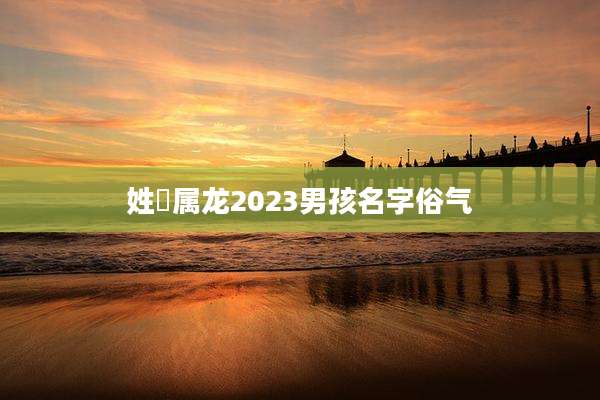 姓冮属龙2023男孩名字俗气