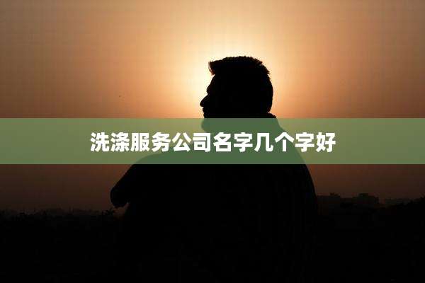 洗涤服务公司名字几个字好