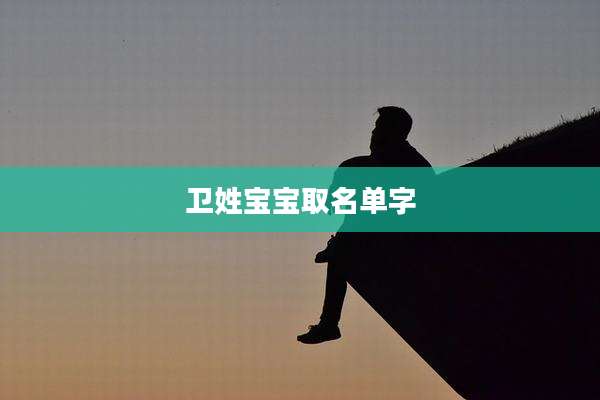 卫姓宝宝取名单字