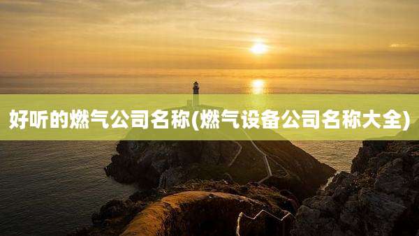 好听的燃气公司名称(燃气设备公司名称大全)