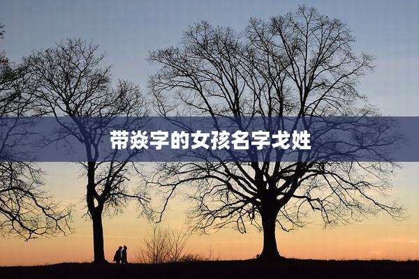 带焱字的女孩名字戈姓