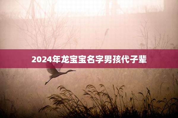 2024年龙宝宝名字男孩代子辈