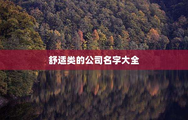 舒适类的公司名字大全