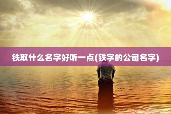 铁取什么名字好听一点(铁字的公司名字)