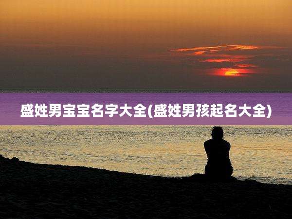 盛姓男宝宝名字大全(盛姓男孩起名大全)