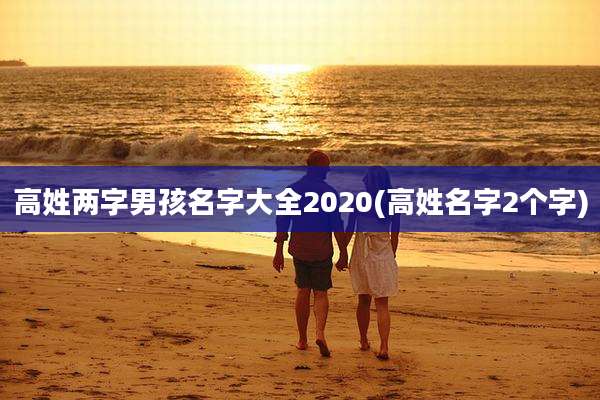高姓两字男孩名字大全2020(高姓名字2个字)