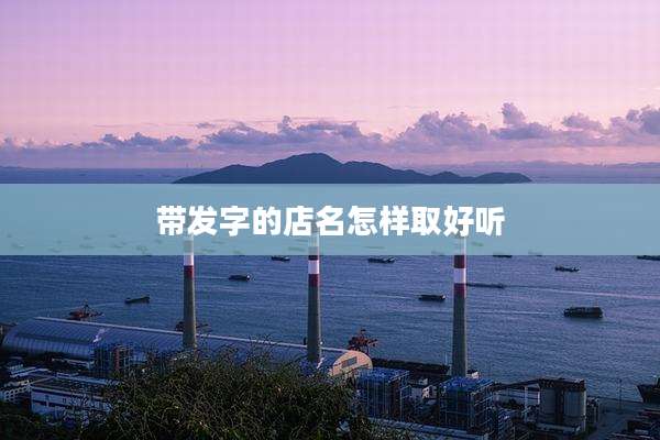 带发字的店名怎样取好听