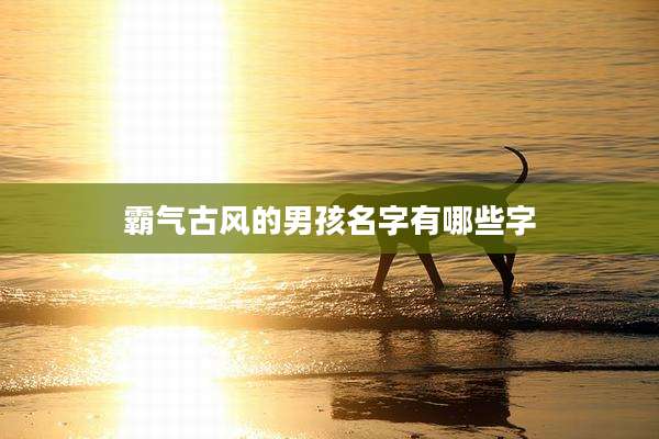霸气古风的男孩名字有哪些字