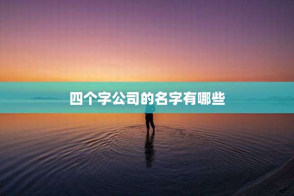 四个字公司的名字有哪些