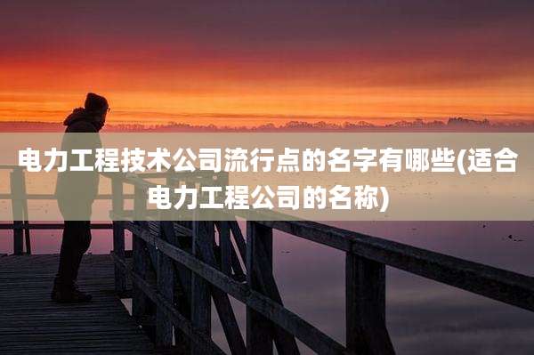 电力工程技术公司流行点的名字有哪些(适合电力工程公司的名称)
