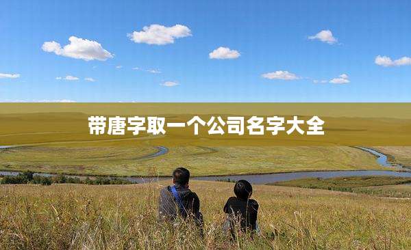 带唐字取一个公司名字大全