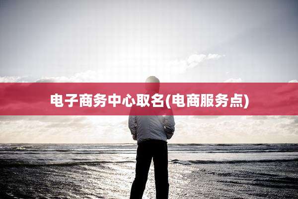 电子商务中心取名(电商服务点)