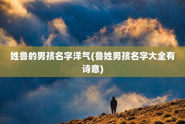姓鲁的男孩名字洋气(鲁姓男孩名字大全有诗意)