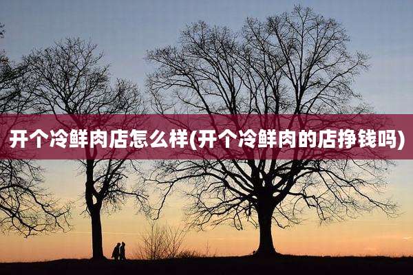 开个冷鲜肉店怎么样(开个冷鲜肉的店挣钱吗)