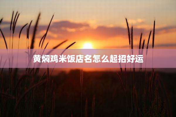 黄焖鸡米饭店名怎么起招好运
