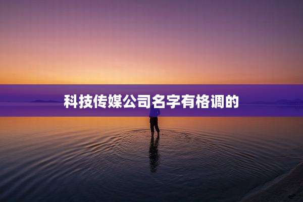 科技传媒公司名字有格调的