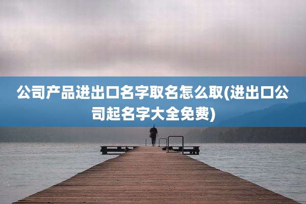 公司产品进出口名字取名怎么取(进出口公司起名字大全免费)