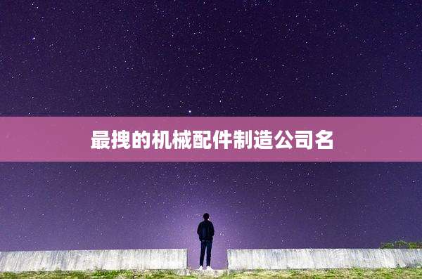 最拽的机械配件制造公司名