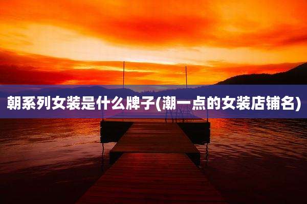 朝系列女装是什么牌子(潮一点的女装店铺名)