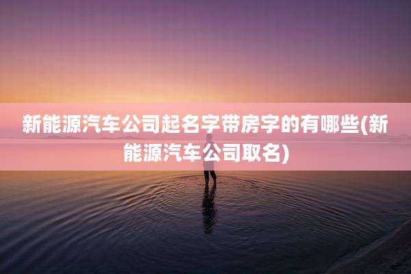 新能源汽车公司起名字带房字的有哪些(新能源汽车公司取名)