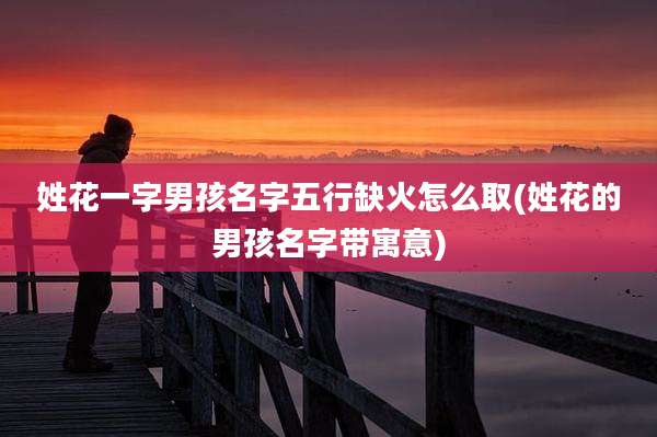 姓花一字男孩名字五行缺火怎么取(姓花的男孩名字带寓意)