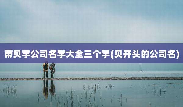 带贝字公司名字大全三个字(贝开头的公司名)
