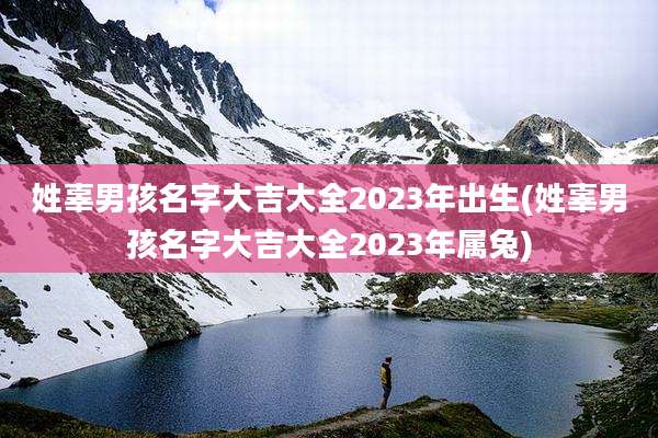 姓辜男孩名字大吉大全2023年出生(姓辜男孩名字大吉大全2023年属兔)