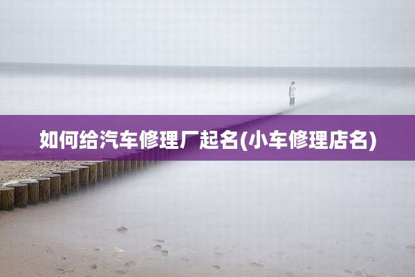 如何给汽车修理厂起名(小车修理店名)
