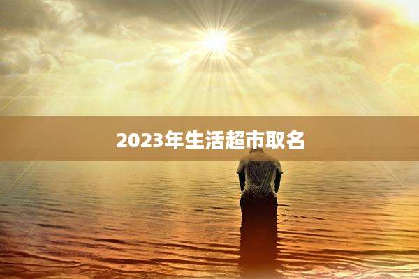 2023年生活超市取名
