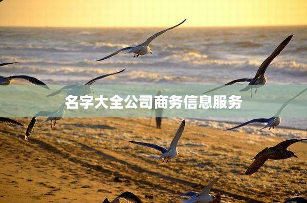 名字大全公司商务信息服务