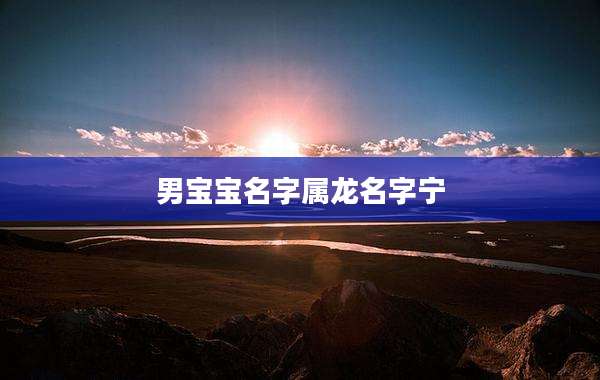 男宝宝名字属龙名字宁