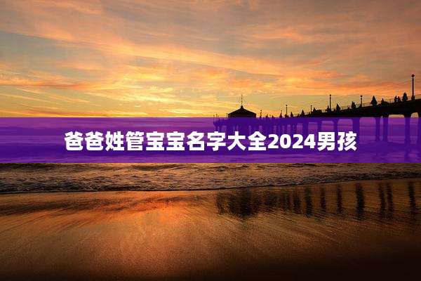 爸爸姓管宝宝名字大全2024男孩
