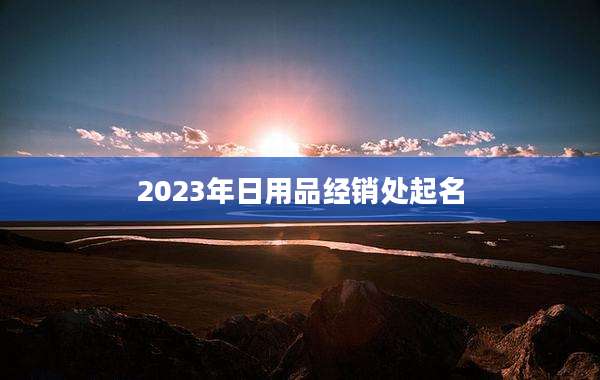 2023年日用品经销处起名