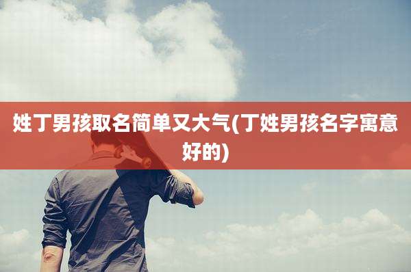 姓丁男孩取名简单又大气(丁姓男孩名字寓意好的)