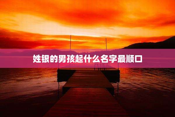 姓银的男孩起什么名字最顺口