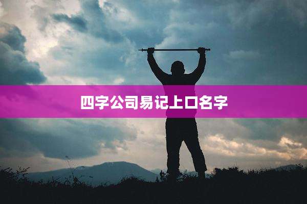 四字公司易记上口名字