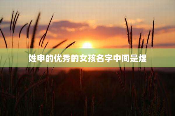 姓申的优秀的女孩名字中间是煜